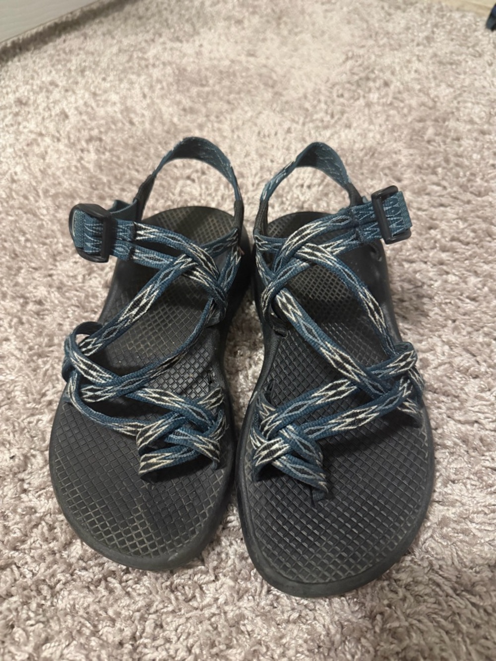 Women’s Blue Strappy Chaco Sandals Size 7